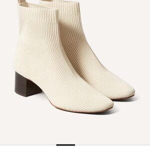 Everlane Cream Booties 8.5